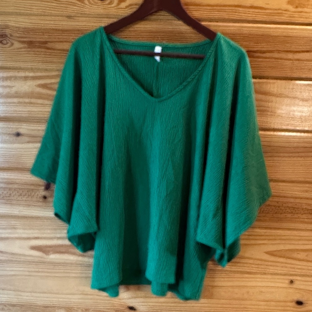 Glam Green Women's Poncho Top